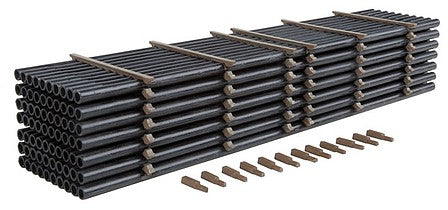 Walthers Scenemaster 3250 HO Scale Pipe Load -- Kit - Fits WalthersMainline 910-5800 Series Bulkhead Flatcar (Sold Separately)