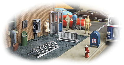 Walthers Scenemaster 4121 HO Scale City Street Accessory Package -- Kit