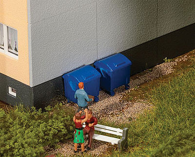 Walthers Scenemaster 4126 HO Scale Modern Trash Containers pkg(2)
