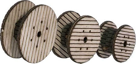 Walthers Scenemaster 4155 HO Scale Cable Reels -- Laser-cut Wood Kit
