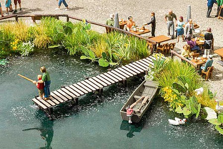 Walthers Scenemaster 4156 HO Scale Small Shoreline Pier -- Laser-Cut Wood Kit