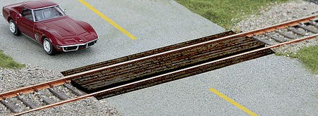 Walthers Scenemaster 4159 HO Scale Wood Grade Crossing -- Laser-Cut Wood Kit pkg(2)