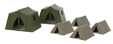 Walthers Scenemaster 4165 HO Scale Camping Tents -- 4 Small, 2 Large