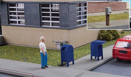 Walthers Scenemaster 4184 HO Scale Roadside Mail Boxes and City Mailboxes -- Kit