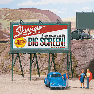 Walthers Scenemaster 4250 HO Scale Plain Billboards -- Kit pkg(3)