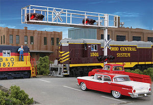 Walthers Scenemaster 949-4330 HO Scale Modern Cantilever Grade Crossing Signal -- Two-Lane