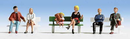 Walthers Scenemaster 6057 HO Scale Seated People pkg(6) -- Set #1