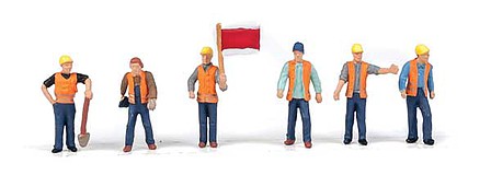 Walthers Scenemaster 6067 HO Scale Railroad Track Workers pkg(6) -- Set #2