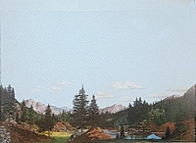 Walthers Scenemaster 949-702 HO Scale Background Scene 24 x 36"  60 x 90cm - Instant Horizons(TM) -- Tall Timber