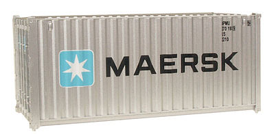 Walthers Scenemaster 949-8060 HO Scale 20' Corrugated Container - Assembled -- Maersk