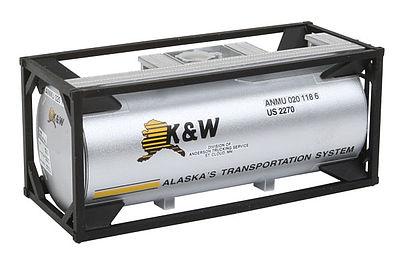 Walthers Scenemaster 8102 HO Scale 20' Tank Container - Kit -- K&W Alaska