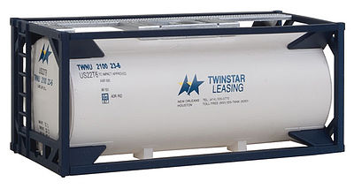 Walthers Scenemaster 8106 HO Scale 20' Tank Container - Kit -- Twinstar Leasing