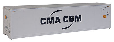 Walthers Scenemaster 8357 HO Scale 40' Hi Cube Smooth Side Reefer Container - Assembled -- CMA-CGM