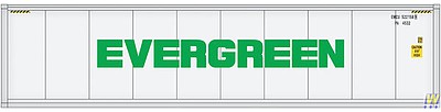 Walthers Scenemaster 8360 HO Scale 40' Hi-Cube Smooth-Side Reefer Container - Assembled -- Evergreen (white, green)