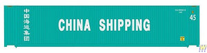 Walthers Scenemaster 8552 HO Scale 45' CIMC Container - Assembled -- China Shipping (green, white)