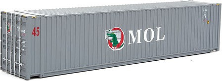 Walthers Scenemaster 8572 HO Scale 45' CIMC Container - Assembled -- Mitsui OSK (gray, white, red, green, Alligator Logo)
