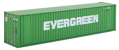 Walthers Scenemaster 8802 N Scale 40' Hi Cube Ribbed Side Container - Assembled -- Evergreen