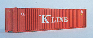Walthers Scenemaster 8803 N Scale 40' Hi Cube Ribbed Side Container - Assembled -- K-Line