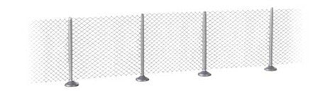 Walthers Scenemaster 9000 N Scale Metal Industrial Fence (Scale Model) -- Kit - 23-5/8 x 5/8" 60cm x 16mm (32 Posts)