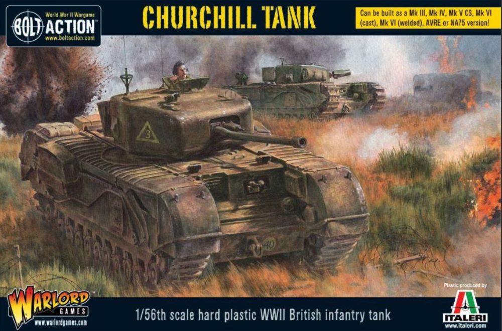 Warlord Games 11002 28mm Bolt Action: WWII Churchill British Infantry Tank (Plastic)