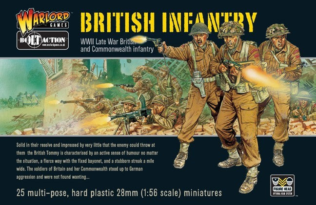 Warlord Games 11006 28mm Bolt Action: WWII Late War British Infantry (25) (Plastic)