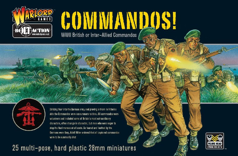 Warlord Games 11007 28mm Bolt Action: WWII British or Inter-Allied Commandos (25) (Plastic)