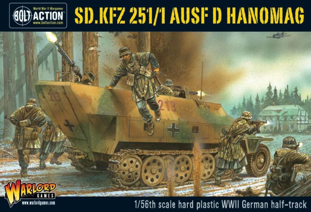 Warlord Games 12003 28mm Bolt Action: WWII SdKfz 251/1 Ausf D Hanomag German Halftrack (Plastic)