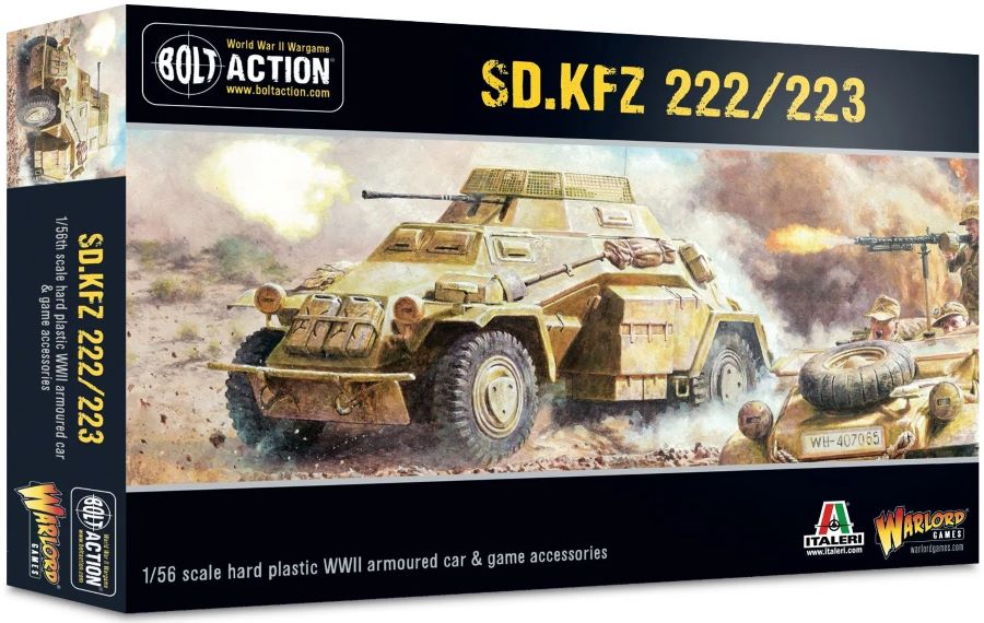 Warlord Games 12029 28mm Bolt Action: WWII SdKfz 222/223 German Armoured Car (Plastic)