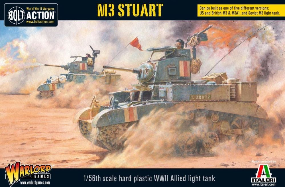 Warlord Games 13002 28mm Bolt Action: WWII M3 Stuart Allied Light Tank (Plastic)