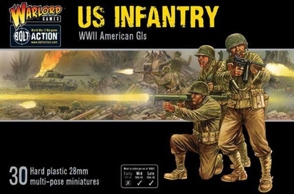 Warlord Games 13012 28mm Bolt Action: WWII US Infantry (30) (Plastic)