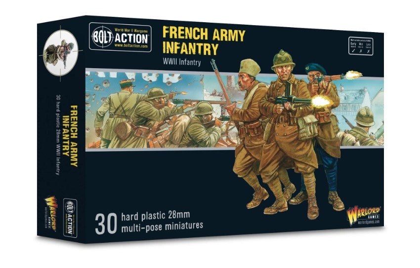 Warlord Games 15504 28mm Bolt Action: WWII French Army Infantry (30) (Plastic)