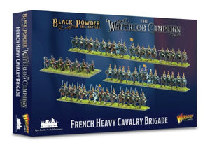 Warlord Games 2003 15mm Black Powder Epic Battles: Waterloo French Heavy Cavalry Brigade (55 mtd, 3 guns w/12 figs)