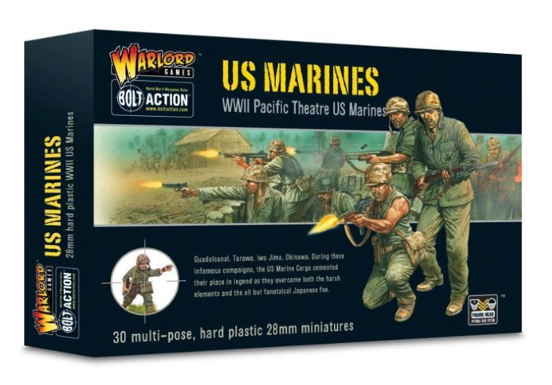 Warlord Games AI06 28mm Bolt Action: WWII US Pacific Theatre Marines (30) (Plastic)