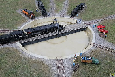 Walthers Cornerstone 2618 N Scale Motorized 130' Turntable -- Assembled - 10-3/8" 26.3cm Overall Diameter