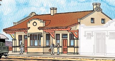 Walthers Cornerstone 2920 HO Scale Mission-Style Depot -- Kit - 11-5/16 x 6-7/16 x 3-3/4" 28.7 x 16.3 x 9.5cm