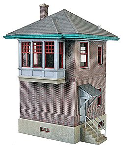 Walthers Cornerstone 2982 HO Scale Pennsylvania Railroad Block & Interlocking Station -- Kit - 2-7/16 x 3-1/8 x 4-7/8" 6.1 x 7.9 x 12.3cm