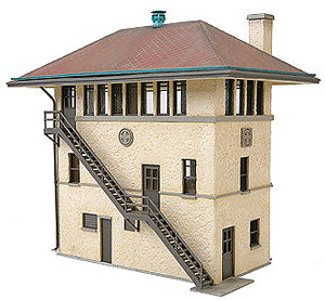 Walthers Cornerstone 2983 HO Scale Santa Fe Interlocking Tower -- Kit - 2-7/8 x 4-7/8 x 5-1/8" 7.3 x 12.3 x 13cm