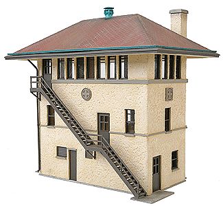 Walthers Cornerstone 2983 HO Scale Santa Fe Interlocking Tower -- Kit - 2-7/8 x 4-7/8 x 5-1/8" 7.3 x 12.3 x 13cm