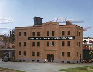 Walthers Cornerstone 3014 HO Scale Reliable Warehouse & Storage -- Kit - 10-5/8 x 10-1/4 x 6-3/4" 27 x 26 x 17.1cm