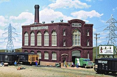 Walthers Cornerstone 3021 HO Scale Northern Light and Power Powerhouse -- Kit - 12-3/4 x 6-1/2 x 7" 31.8 x 16.2 x 17.5cm