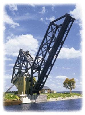 Walthers Cornerstone 3070 HO Scale Operating Single-Track Railroad Bascule Bridge -- Kit - 33-1/2 x 3 x 11" 83.7 x 7.5 x 27.5cm