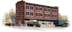 Walthers Cornerstone 3095 HO Scale Railway Express Agency (REA) Transfer Building -- Kit - 13-1/8 x 6-1/8 x 6-3/8" 32.8 x 15.5 x 15.9cm