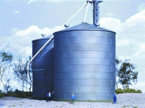 Walthers Cornerstone 3123 HO Scale Big Grain Storage Bin -- Kit - 5-1/2" 13.9cm Diameter x 6-1/2" 16.5cm Height