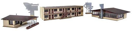 Walthers Cornerstone 3487 HO Scale Vintage Motor Hotel with Office and Restaurant -- Kit