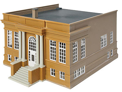 Walthers Cornerstone 3493 HO Scale Public Library -- Kit - 8-1/2 x 6-1/2 x 4-3/4" 21.5 x 16.5 x 12cm