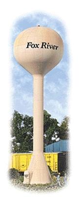 Walthers Cornerstone 3528 HO Scale Modern Water Tower -- Kit - 9-1/2" 23.7 Tall x 3-1/8" 7.8cm Diameter