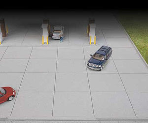 Walthers Cornerstone 3540 HO Scale Gas Station Parking Lot -- Kit - Set of 2 sections; Each: 10-7/16 x 5-1/4" 26.6 x 13.3cm