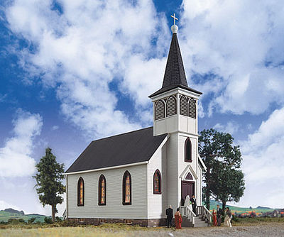 Walthers Cornerstone 3655 HO Scale Cottage Grove Church -- Kit - 7 x 3-1/2 x 8" 17.8 x 8.9 x 20.3cm