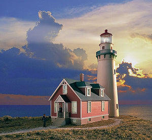 Walthers Cornerstone 3663 HO Scale Rocky Point Lighthouse -- Kit - 3 x 8-1/8 x 8-7/8" 7.5 x 20.3 x 22.8cm