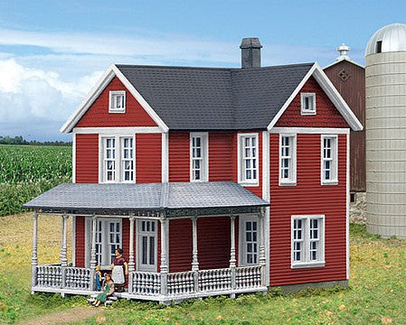 Walthers Cornerstone 3664 HO Scale Cottage Grove Farm House -- Kit - 5-3/8 x 3-1/2 x 5-1/8" 13.6 x 8.8 x 13cm